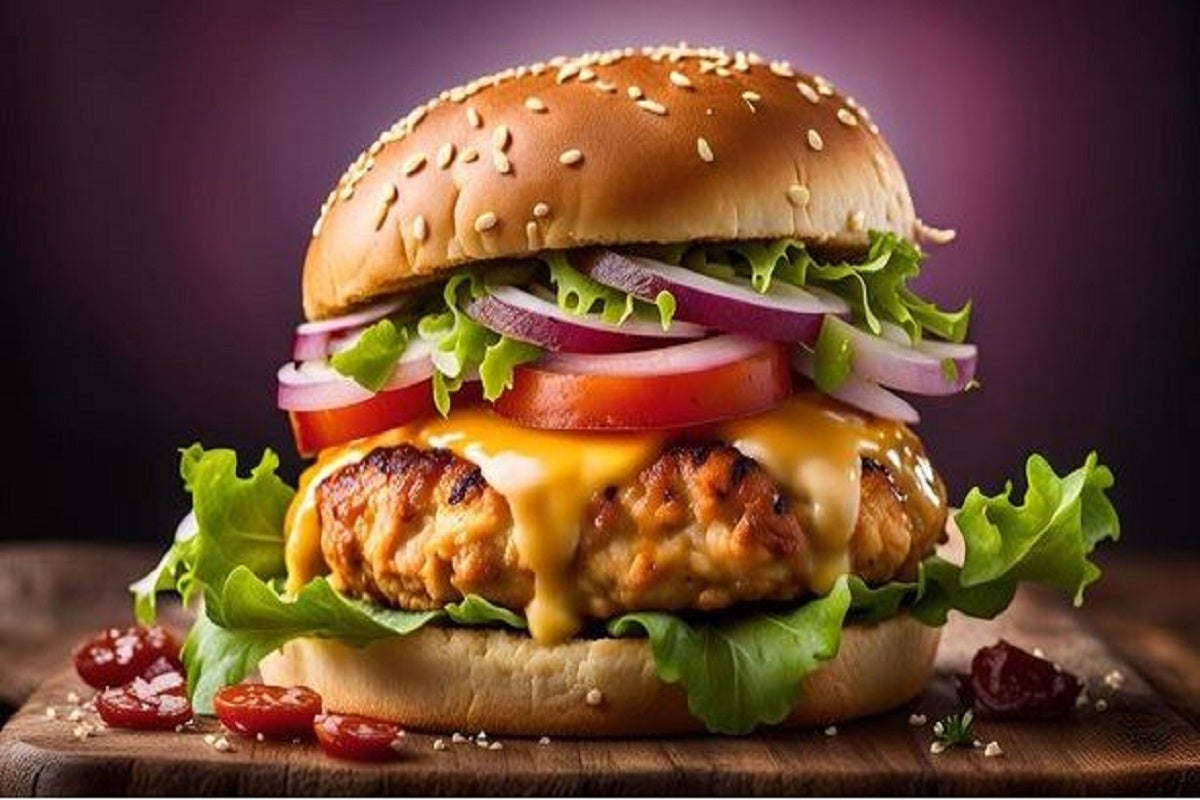 Green Chilli Chicken Burger