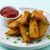 Grilled potato wedges