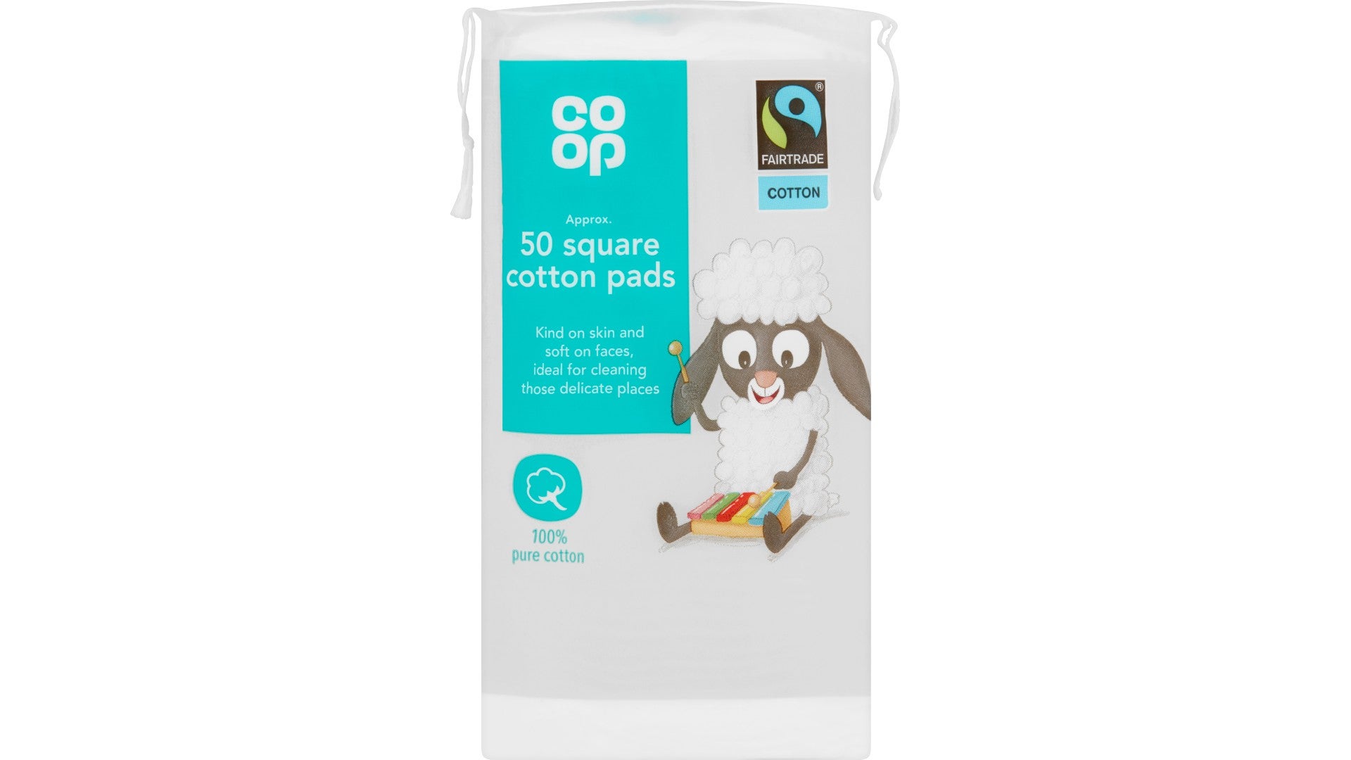 Co-op Fairtrade 50 Square Cotton Pads