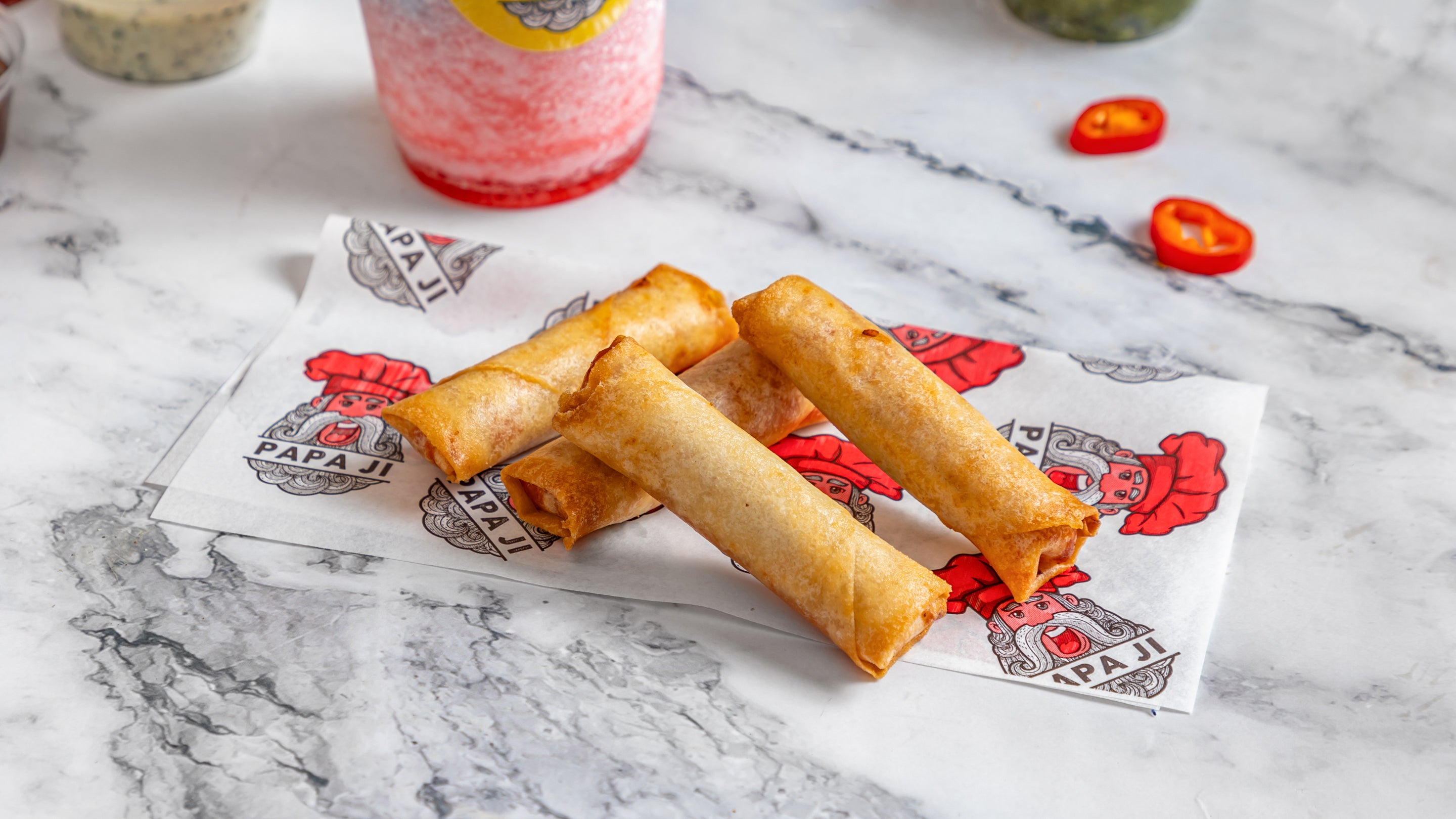 Gajar halwa spring roll