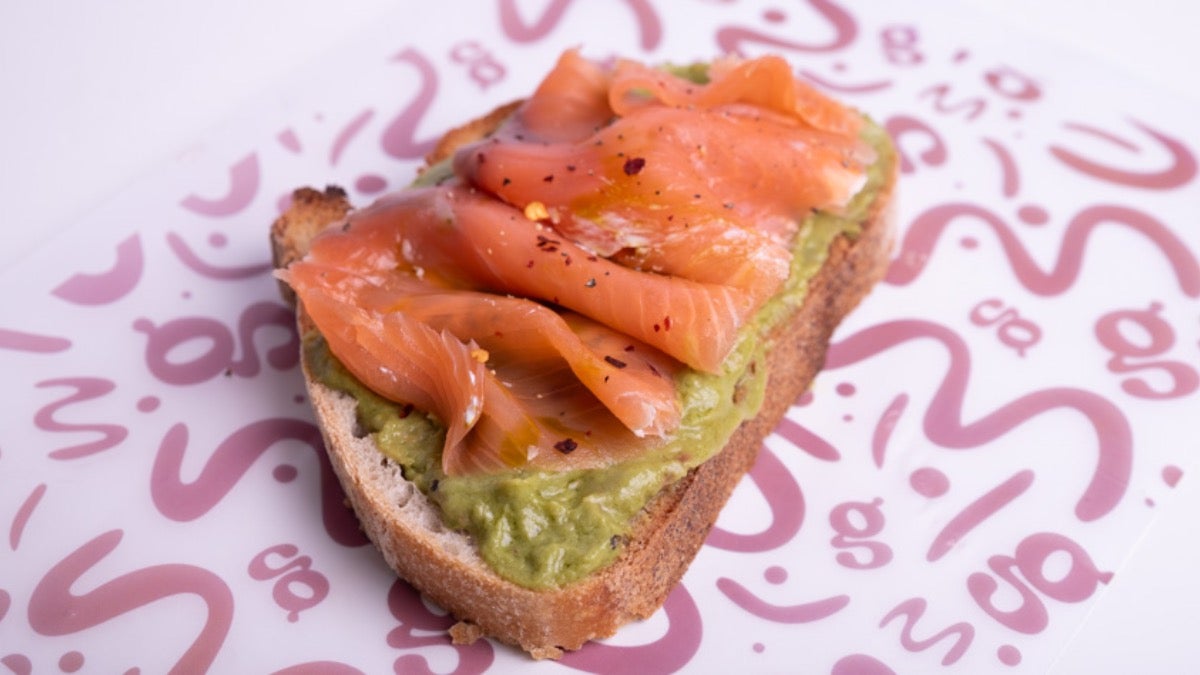 Smoked Salmon and Smashed Avocado on Sourdough Toast