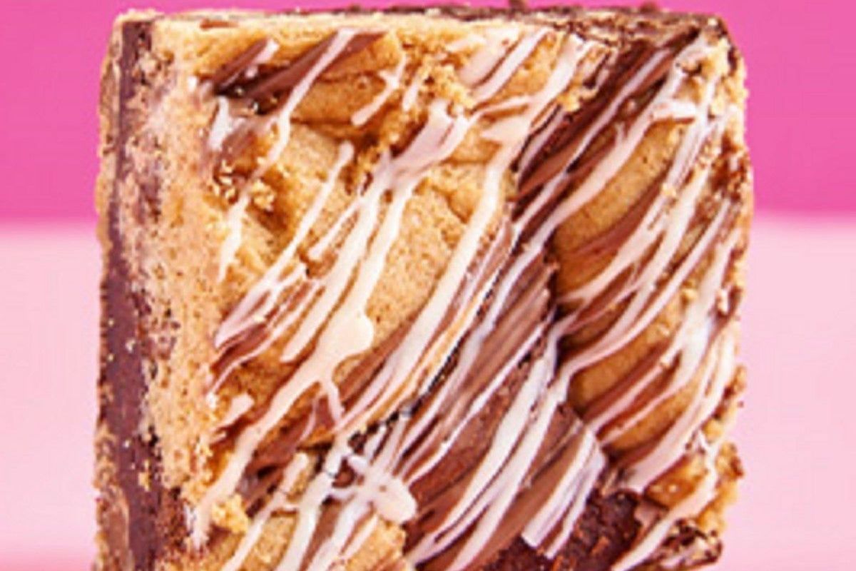 Single cookie dough brownie