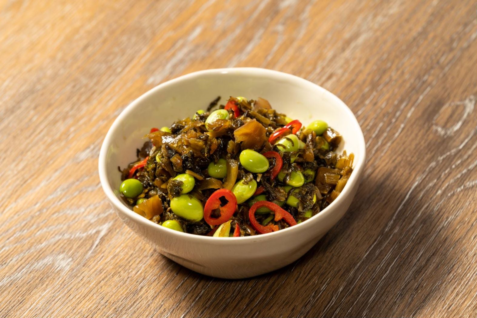 雪菜毛豆 Spicy Edamame with Salted Pickles