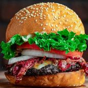 Chuck Burger With Beef Bacon