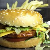 Beef Burger With Fries