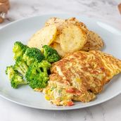 Omelette With Grill Potato 