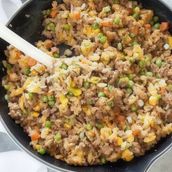 Minced beef fried rice