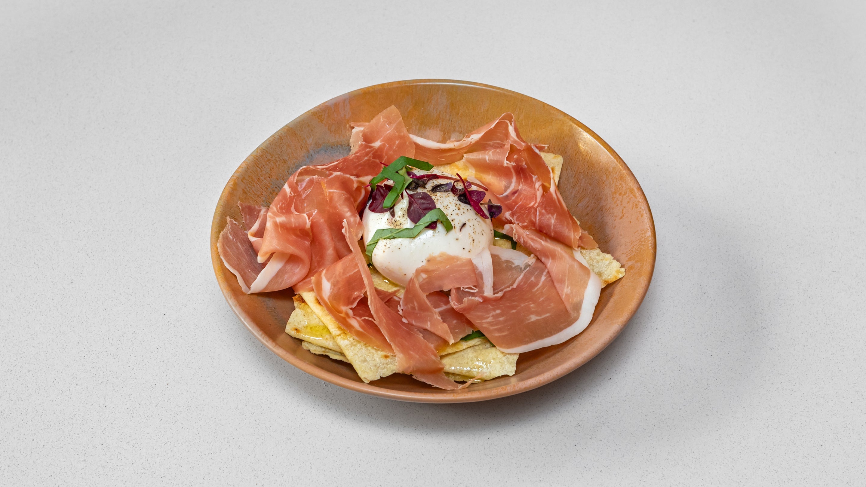 Burrata and Parma ham