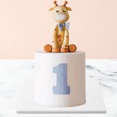 Giraffe Baby 1st Birthday Cake