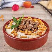 Humus with mutton