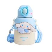 Sanrio Cinnamoroll Kids Water Bottle With Strap, Insulated Stainless Steel, Blue And White 600ml