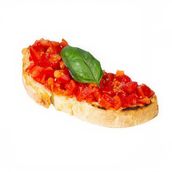 Bruschetta 2pcs With Fresh Tomatoes And Basil
