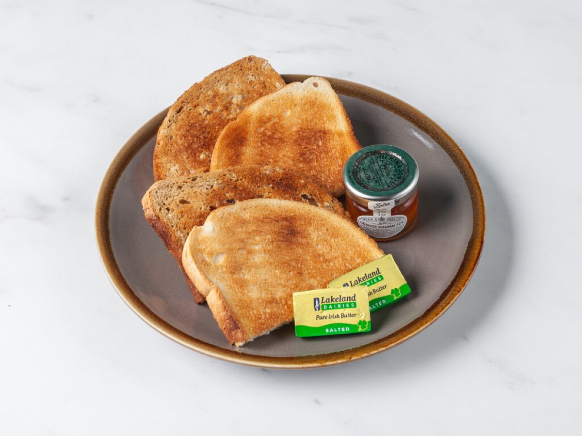 White and Brown Bloomer Toast