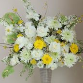 Mix Of White And Yellow Flowers - Vase Arrangement