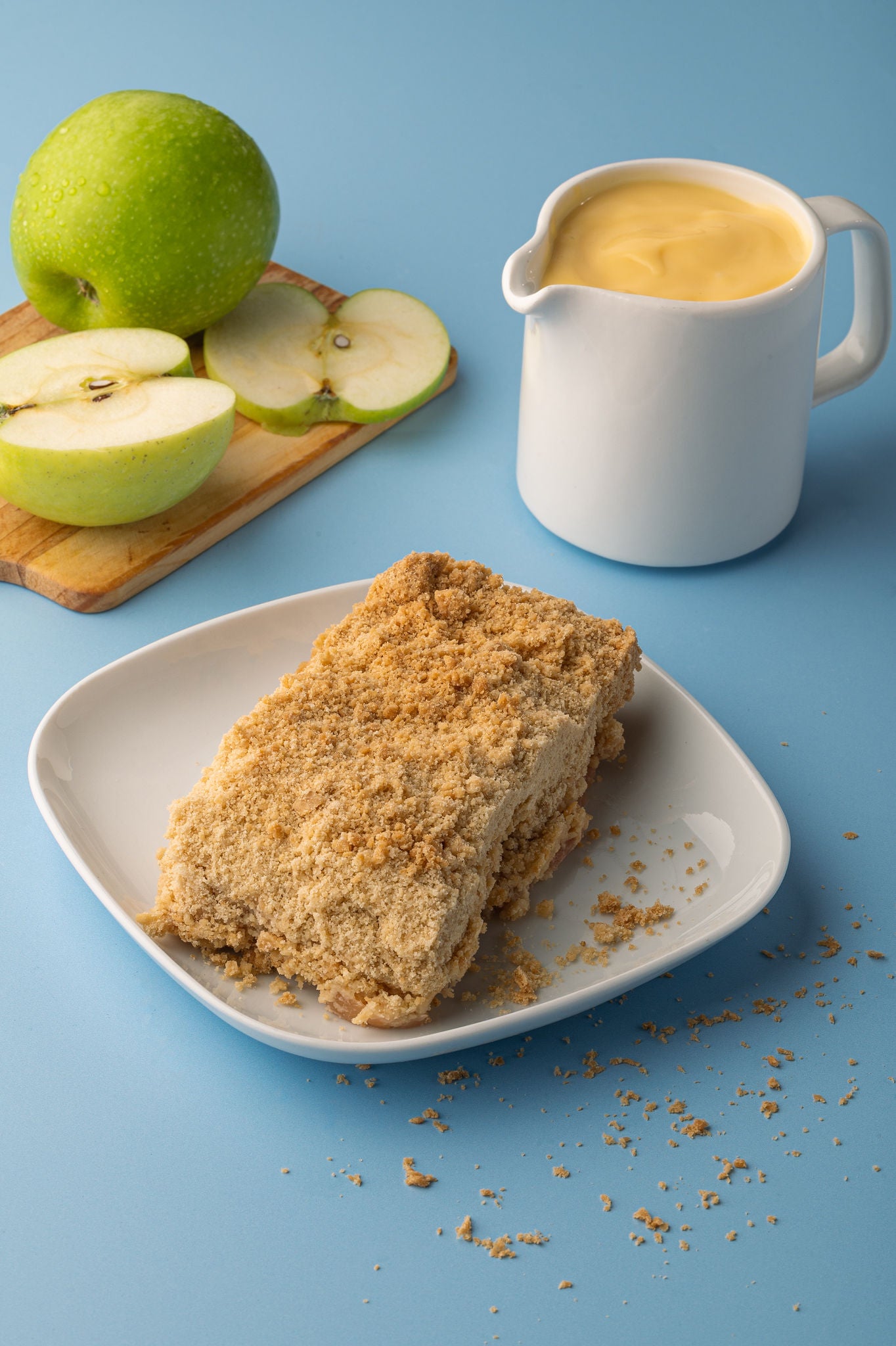 Apple Crumble Slice (Served with a side of your choice)