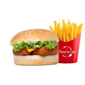 Chicken Nuggets Burger With Fries