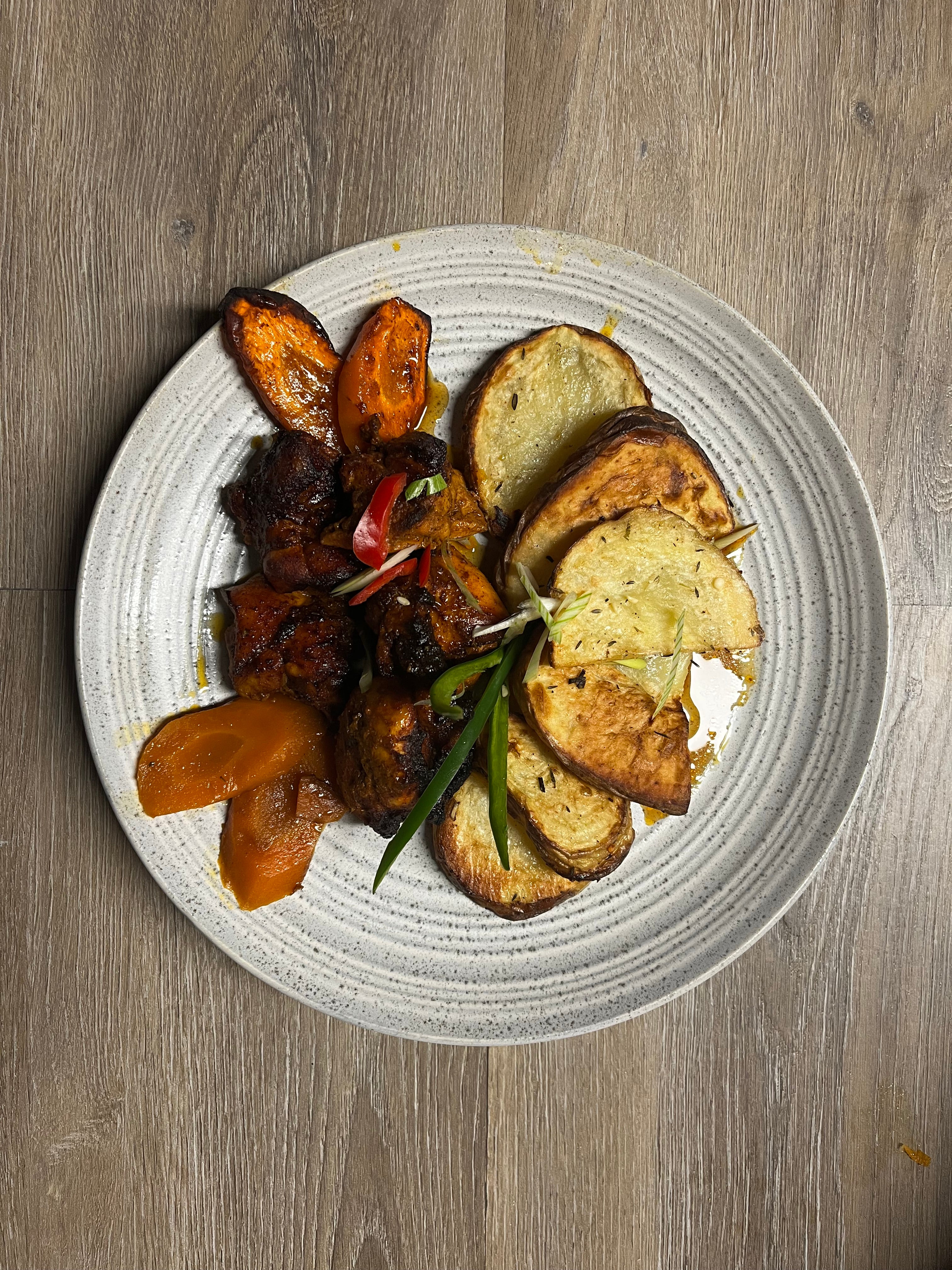 Malaysian Chicken with Roasted White Potatoes