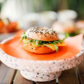 Cheddar And Mango Chutney Bagel
