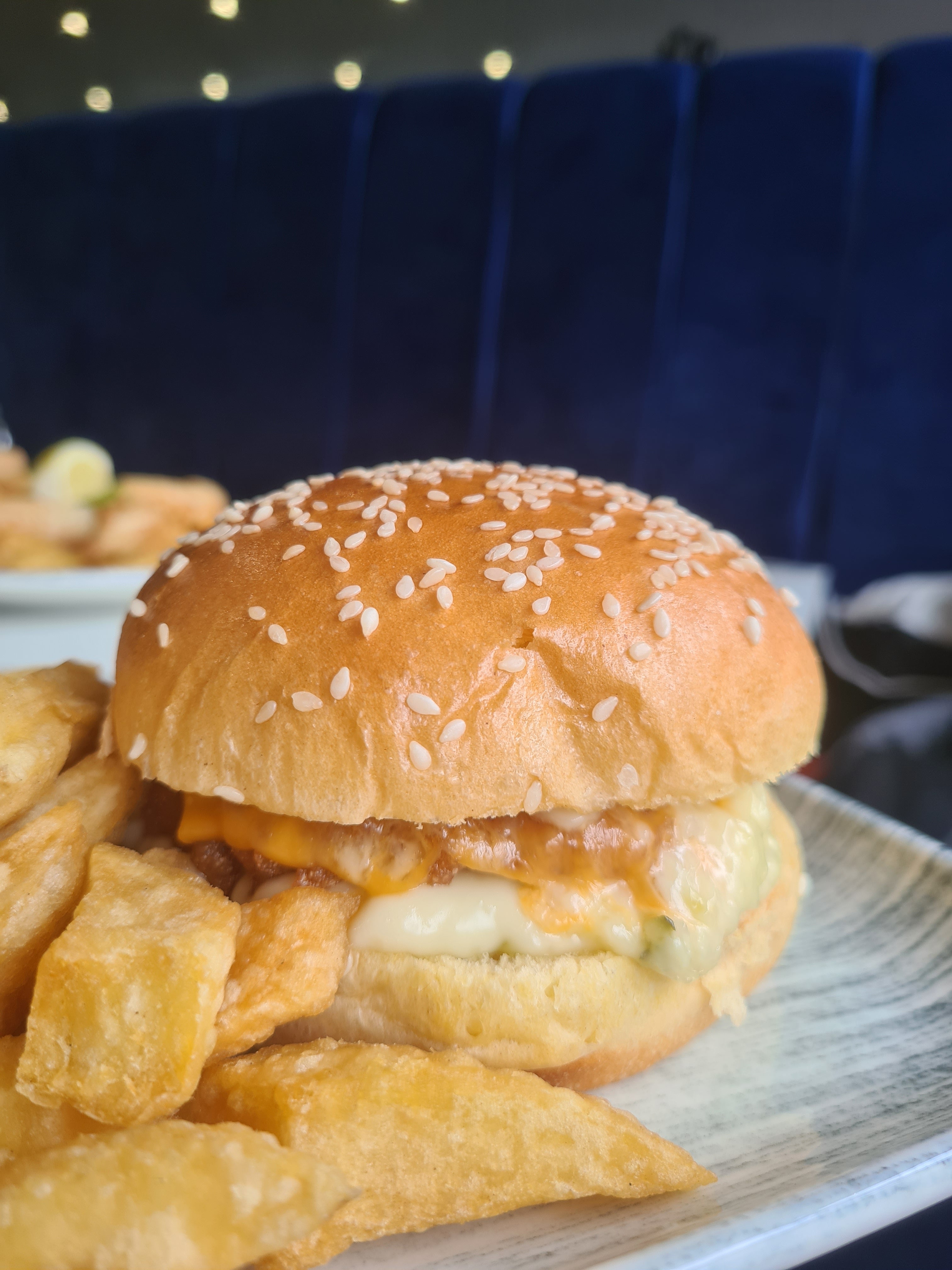 Chicken Steak Burger With Chips