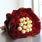Red Rose Bouquet With Ferrero Chocolate K145