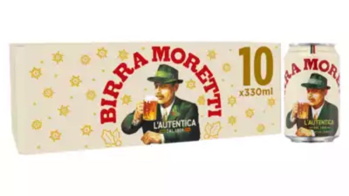 Birra Moretti Premium Lager Beer Can 10x330ml
