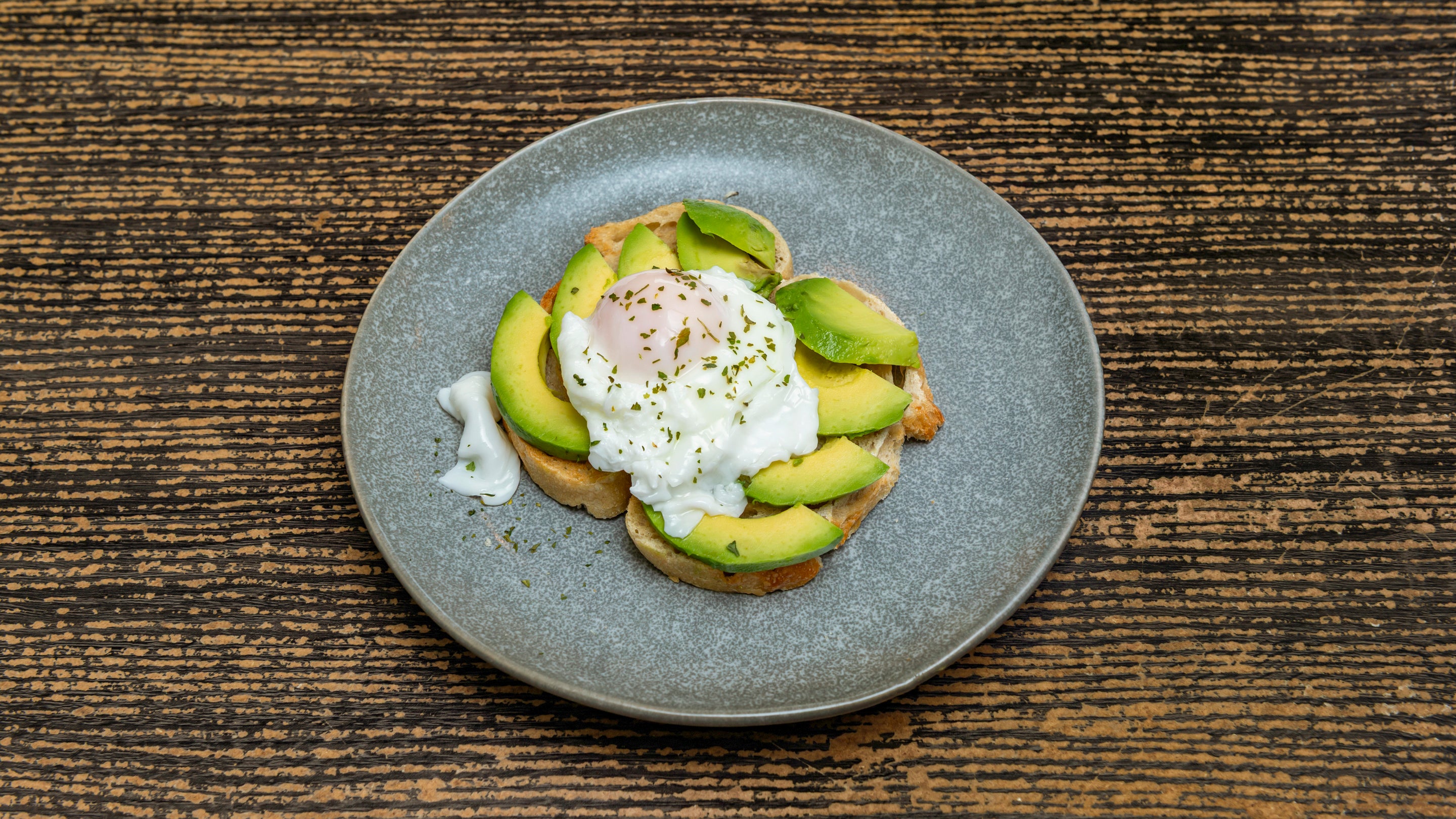 Egg and Avocado on Sour Dough Toast