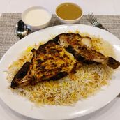 Charcoal Chicken ( Arabic Style) With Biryani Rice