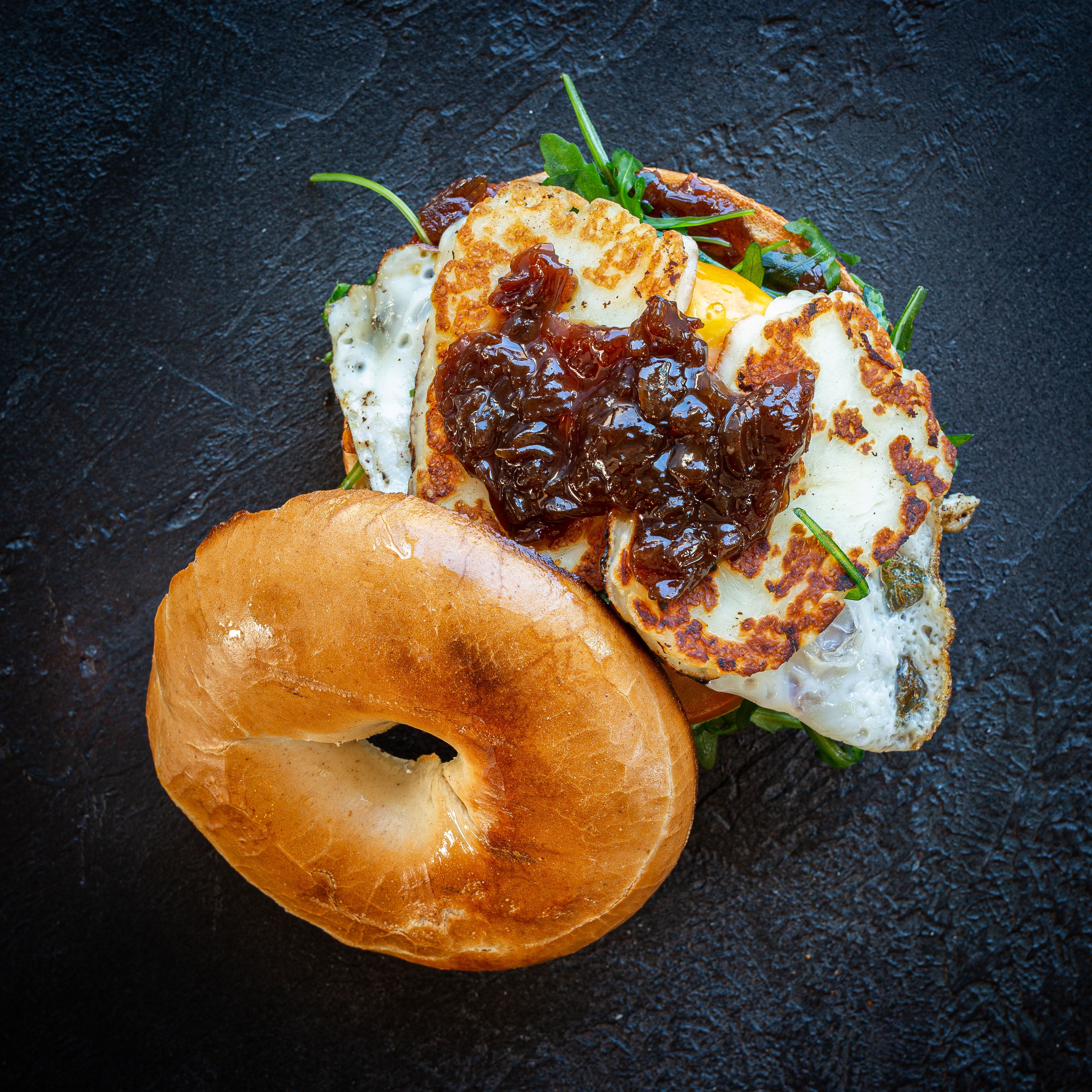 Halloumi & Egg Bagel