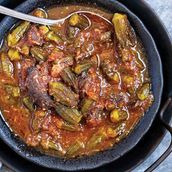 Okra with chicken or kofta Meal