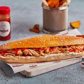 Chicken With Mediterranean Flavor Sandwich