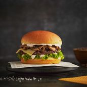 Mushroom And Swiss Cheese Burger