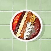 Strawberry Banana and Choco Acai Bowl