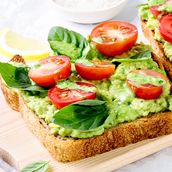 Tomato Basil Avocado Toast
