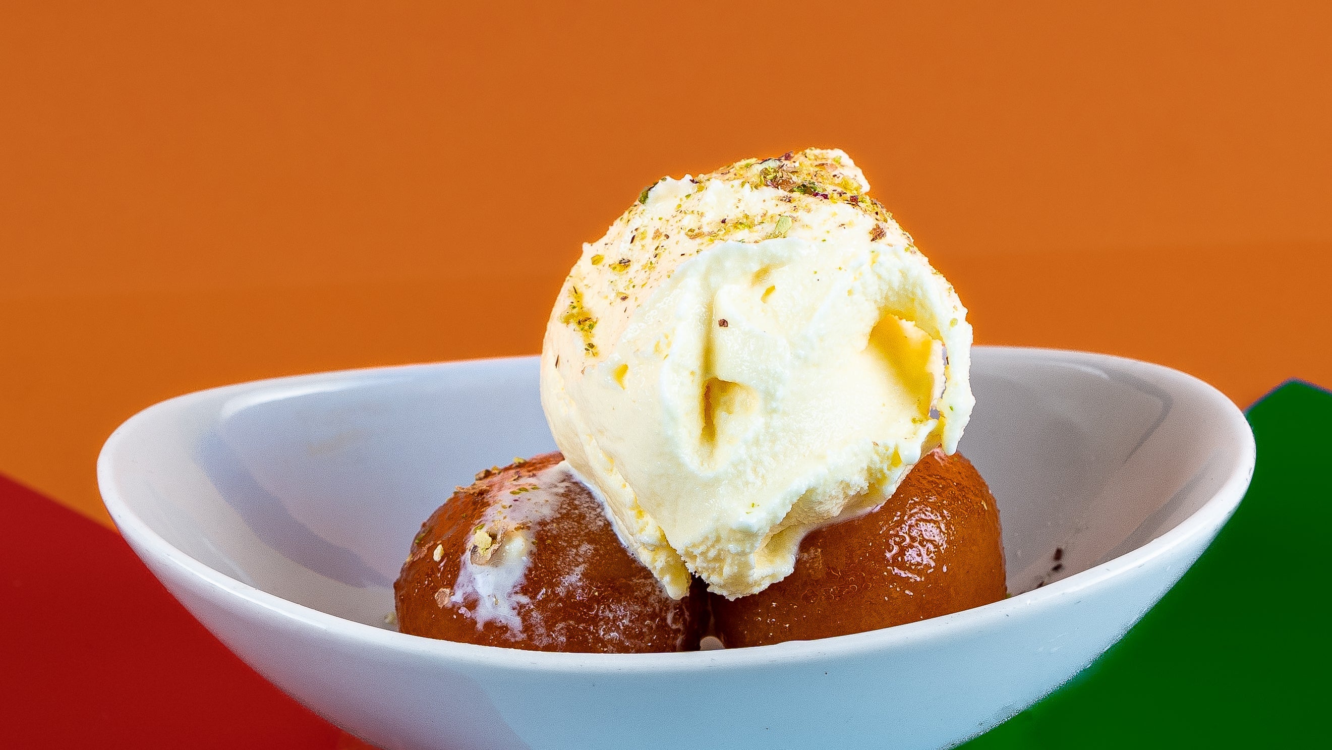 Gulab Jamun with Ice Cream