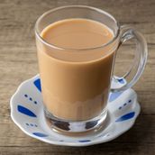 Prepared milk tea (karak)