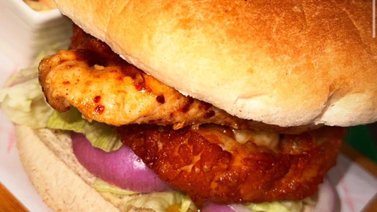 Salt and Pepper Chicken and Halloumi Burger