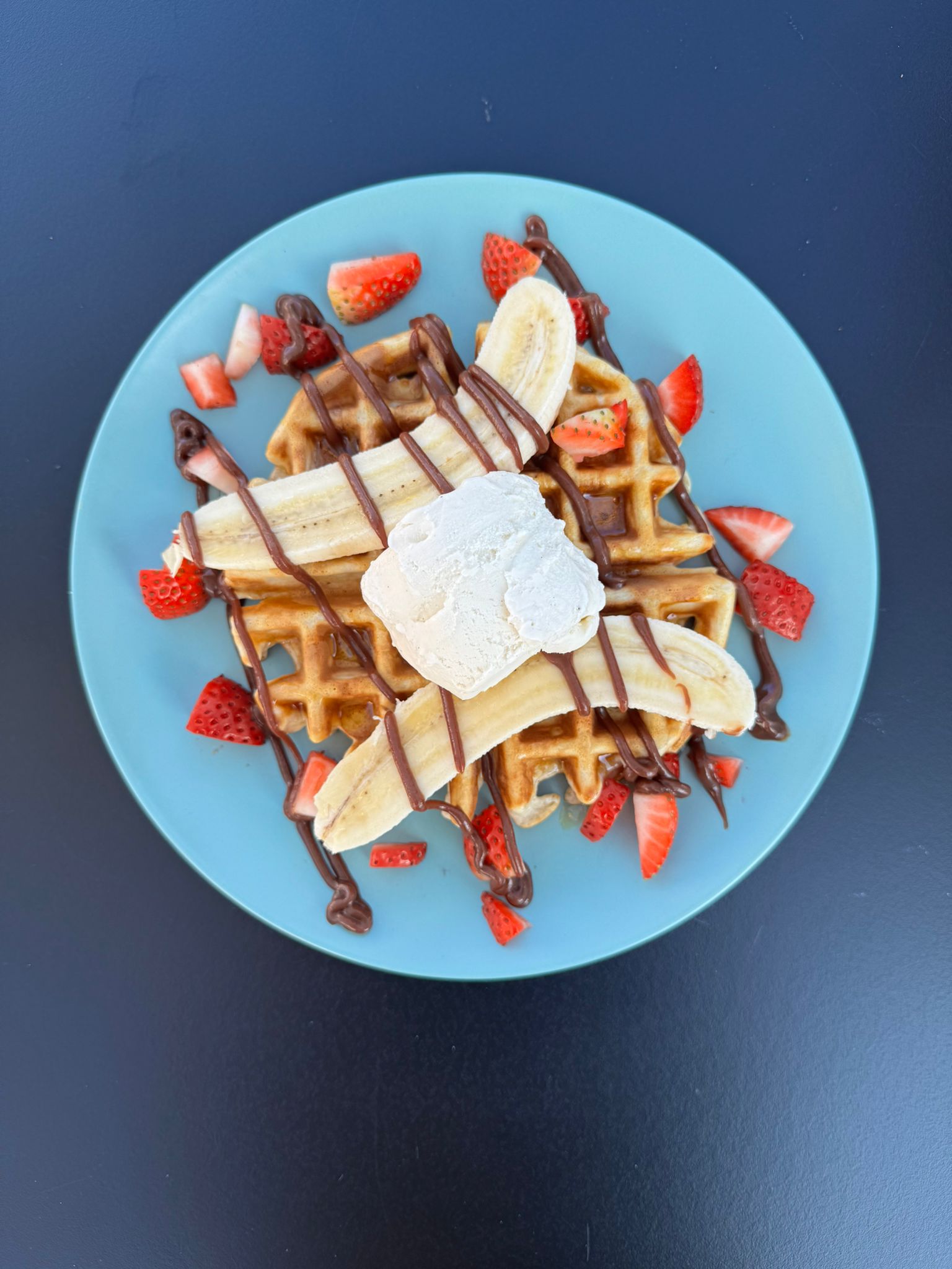 BANANA SPLIT AND ICE CREAM WAFFLE