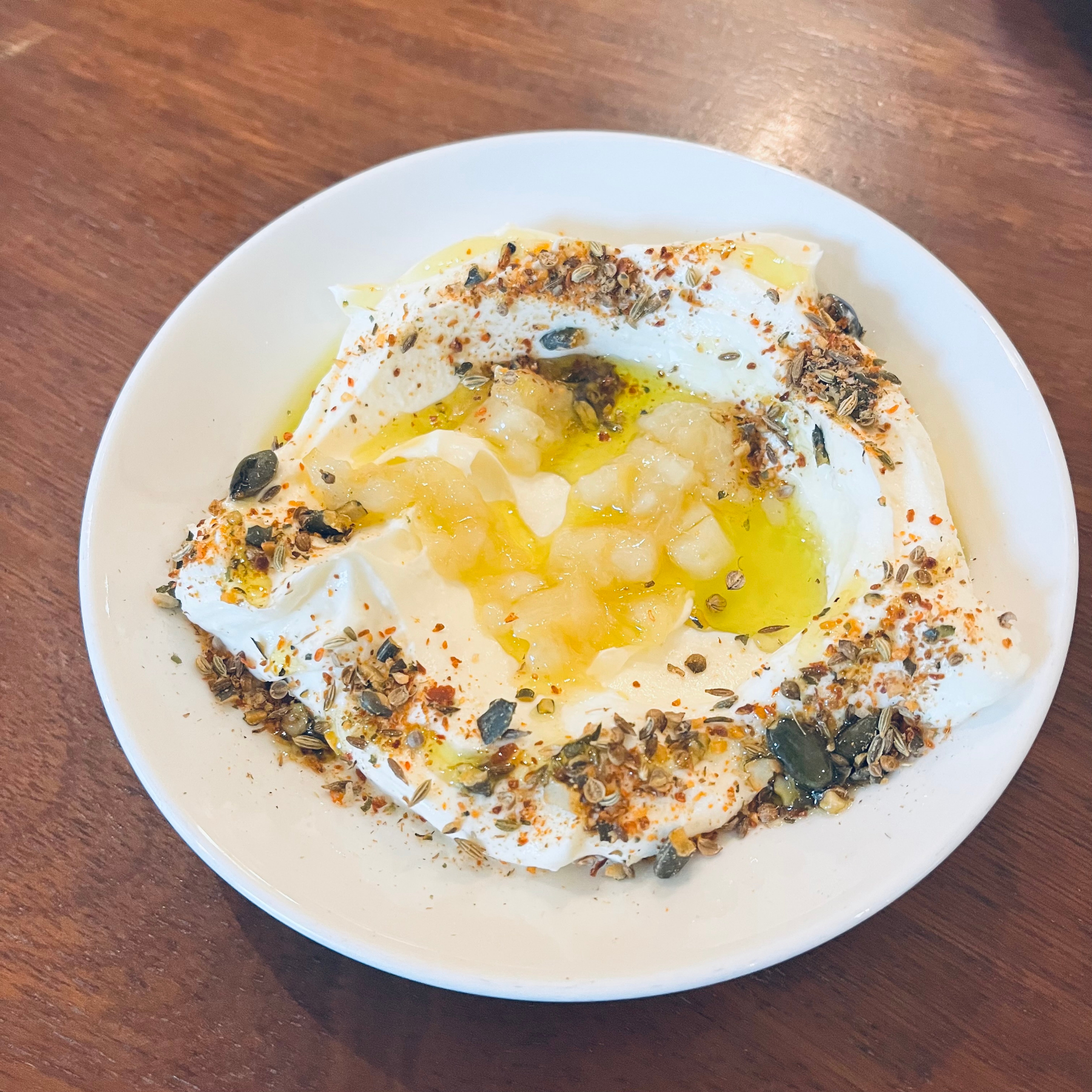 Labneh with preserved lemon & dukkah