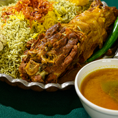 Sabzi Polo With Lamb Neck