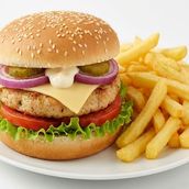 CHICKEN BURGER+ FRIES