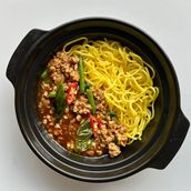 Spicy Basill Garlic Noodle Bowl