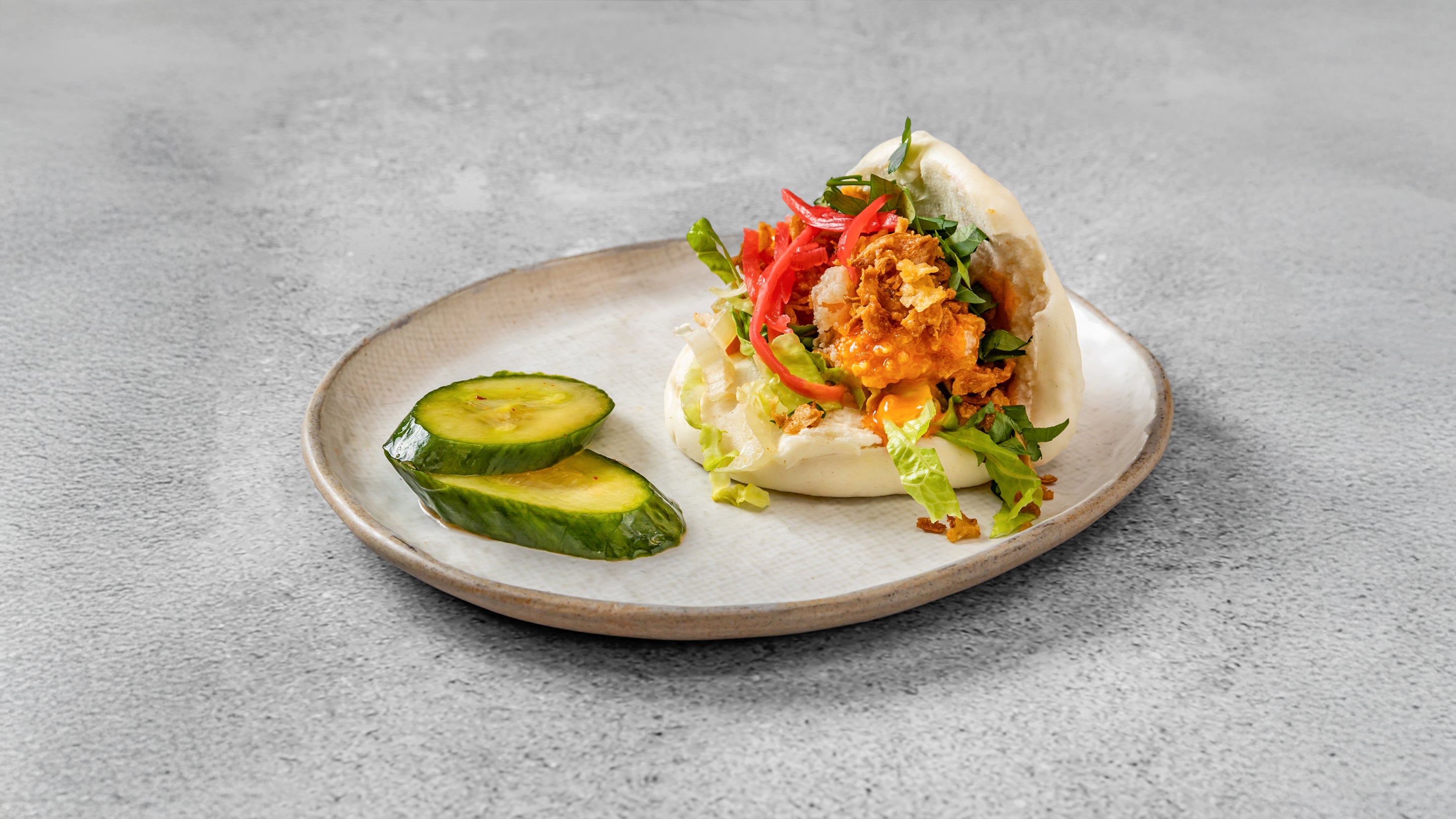 Popcorn Shrimp Bao