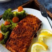 Freshly Grilled Salmon Fish 