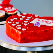 Heart Shape Red Velvet Cake For Anniversary And Birthday