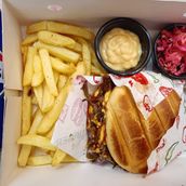 Iraqi Style Local Beef Cheeseburger