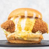 Cordon Bleu Chicken Brioche Burger