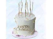 White Happy Birthday Cake