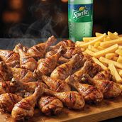 WoodFire Chicken Drums - Firepit Feast (50 Pcs + 5 Sides + 1 Large Drink 1.5L)