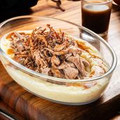 Loaded Mash Potato Lamb Shank