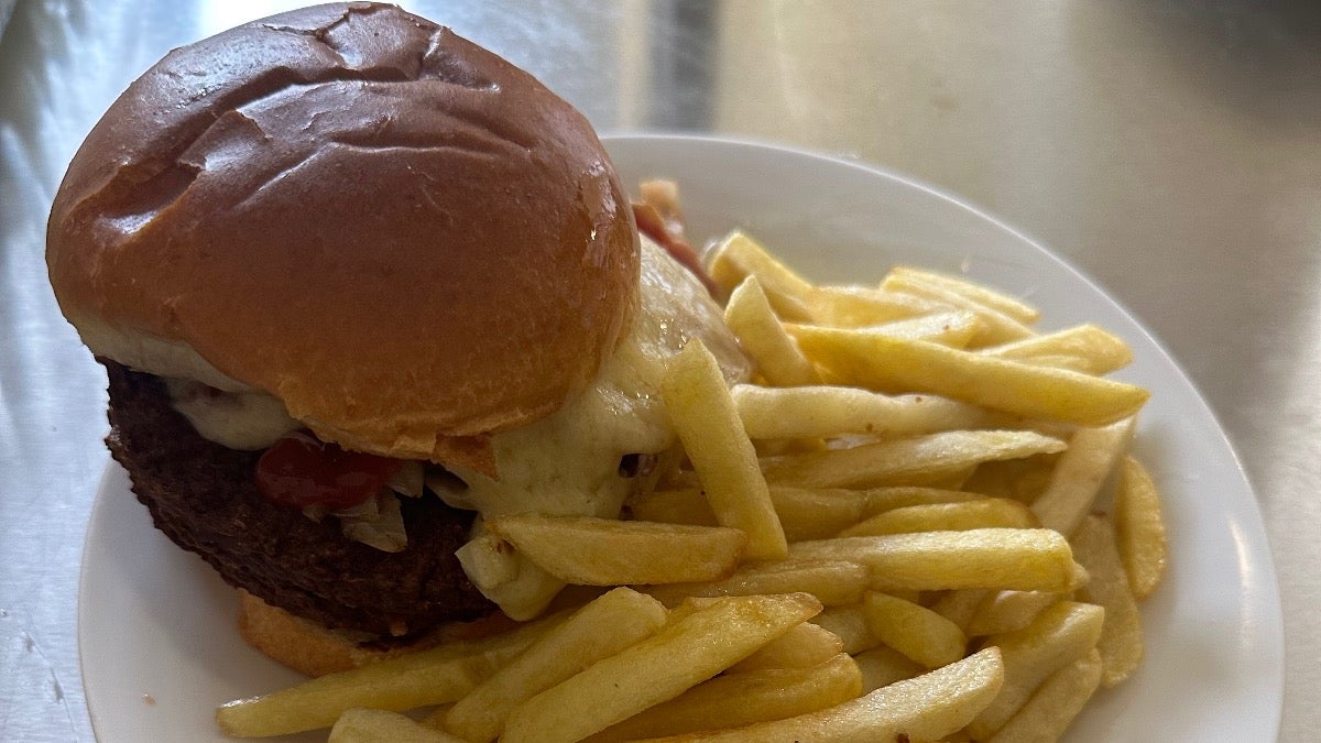 Cheeseburger and Chips
